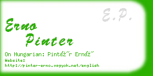 erno pinter business card